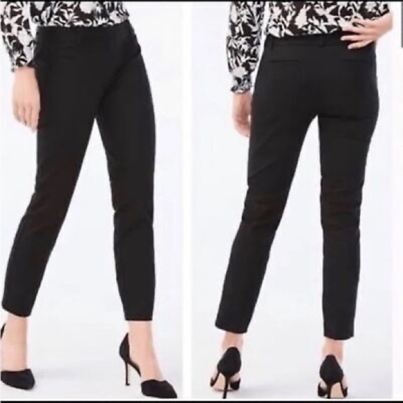 J. Crew Minnie Black Twill Stretch Crop Pants sz 4 - Picture 1 of 11